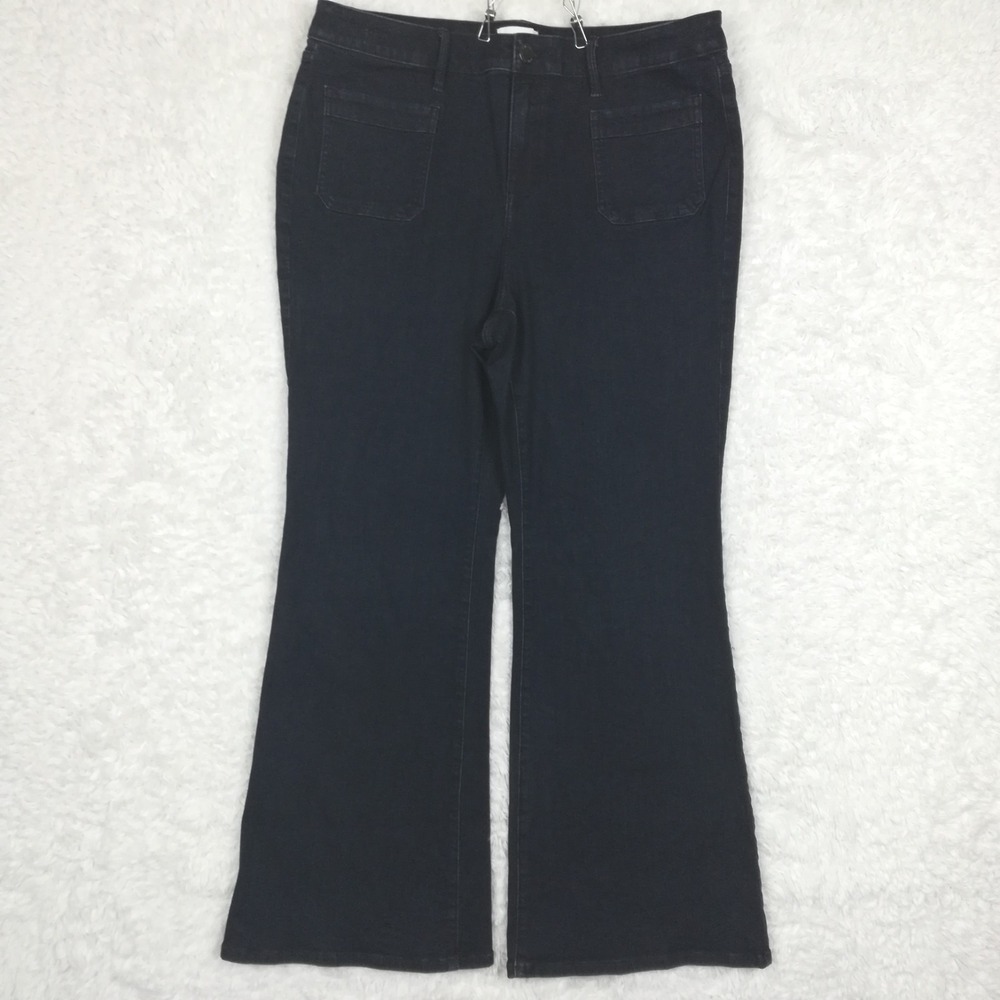 Lane Bryant Womens Jeans High Rise Flare Blue Denim Flex Magic Waist Plus 18